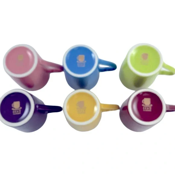 Porcelain Demitasse Espresso set of 6 cups and saucers; Like new - Picture 3 of 8